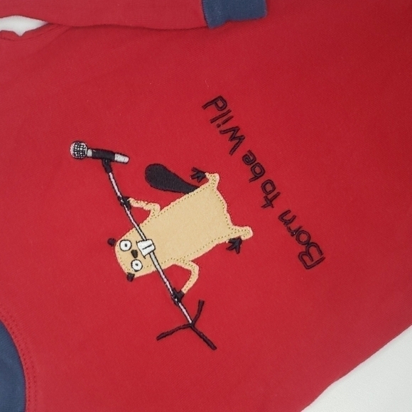 5/$30 HATLEY Born to Be Wild Footless Sleeper - Picture 2 of 4